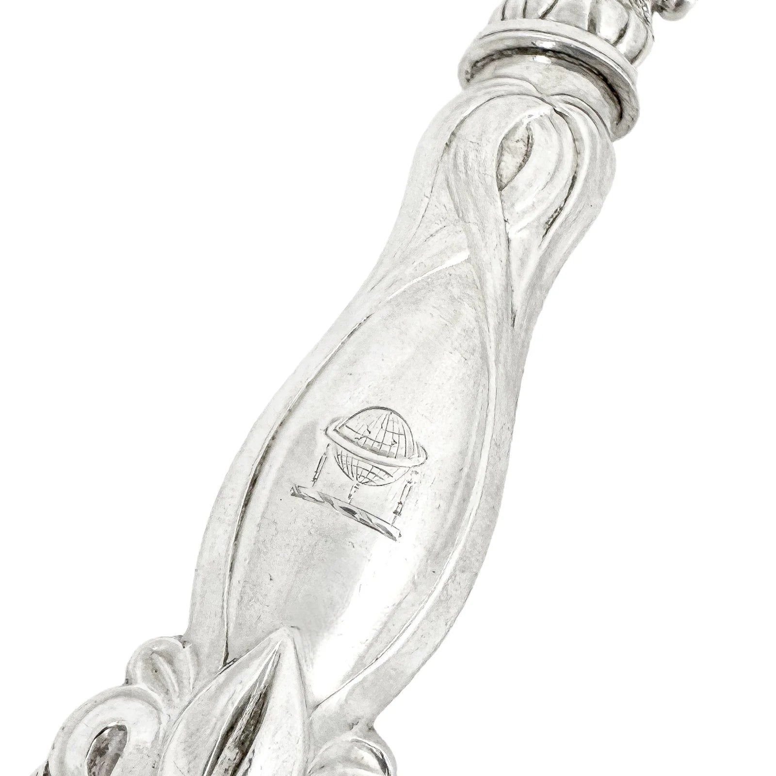 Victorian cased sterling silver fish serving set in Art Nouveau design