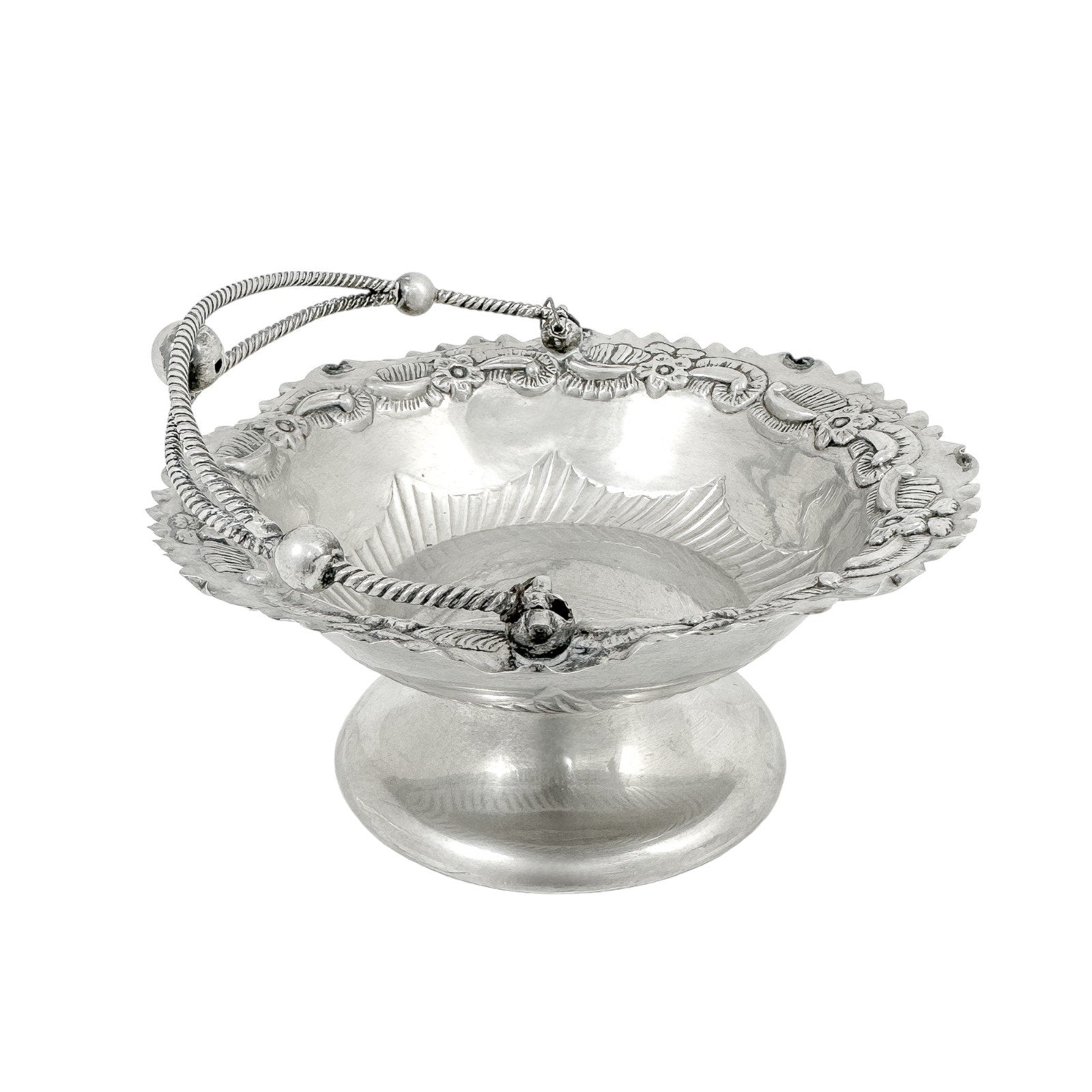 Victorian sterling silver sweetmeat dish / bonbon basket