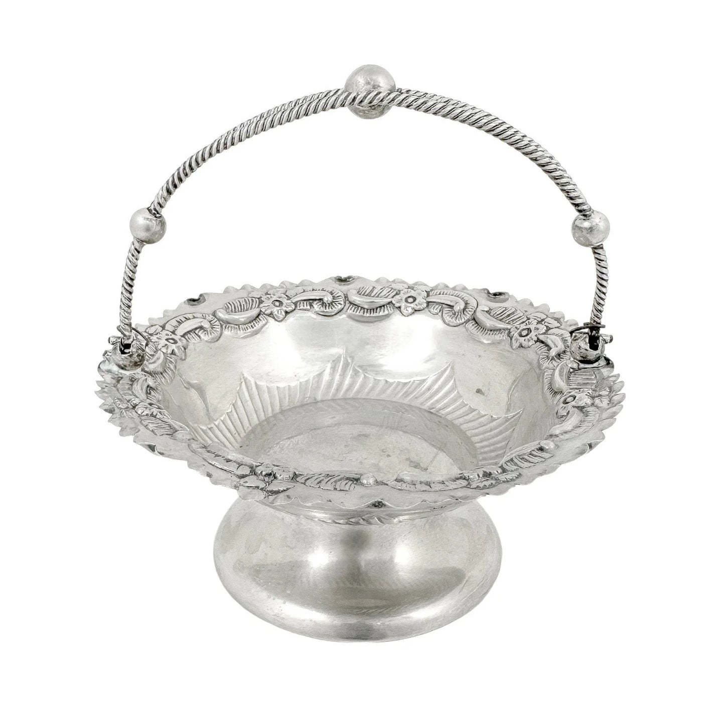 Victorian sterling silver sweetmeat dish / bonbon basket