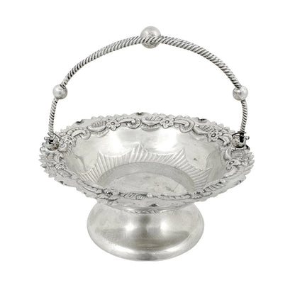 Victorian sterling silver sweetmeat dish / bonbon basket
