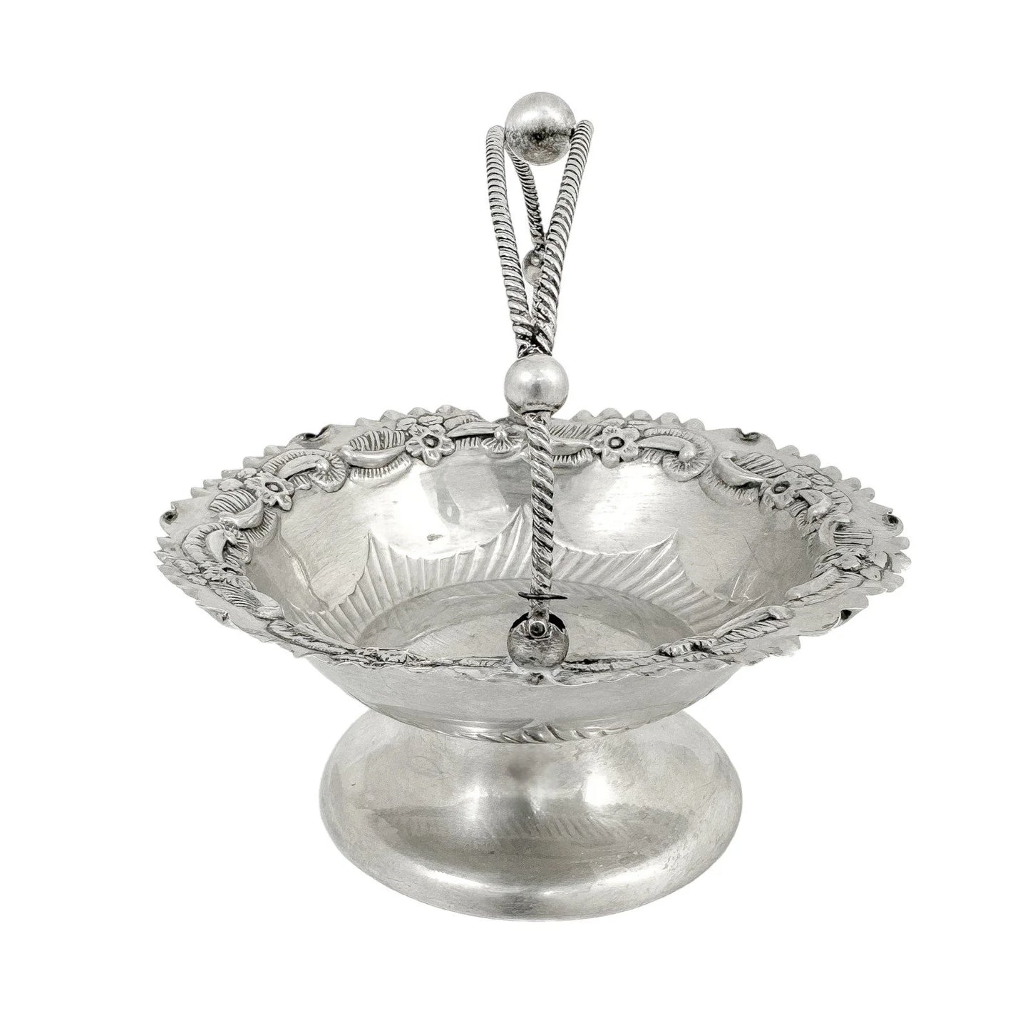 Victorian sterling silver sweetmeat dish / bonbon basket
