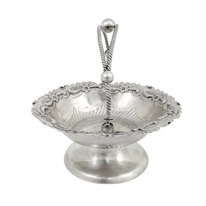 Victorian sterling silver sweetmeat dish / bonbon basket