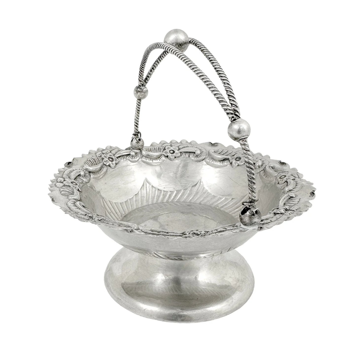 Victorian sterling silver sweetmeat dish / bonbon basket