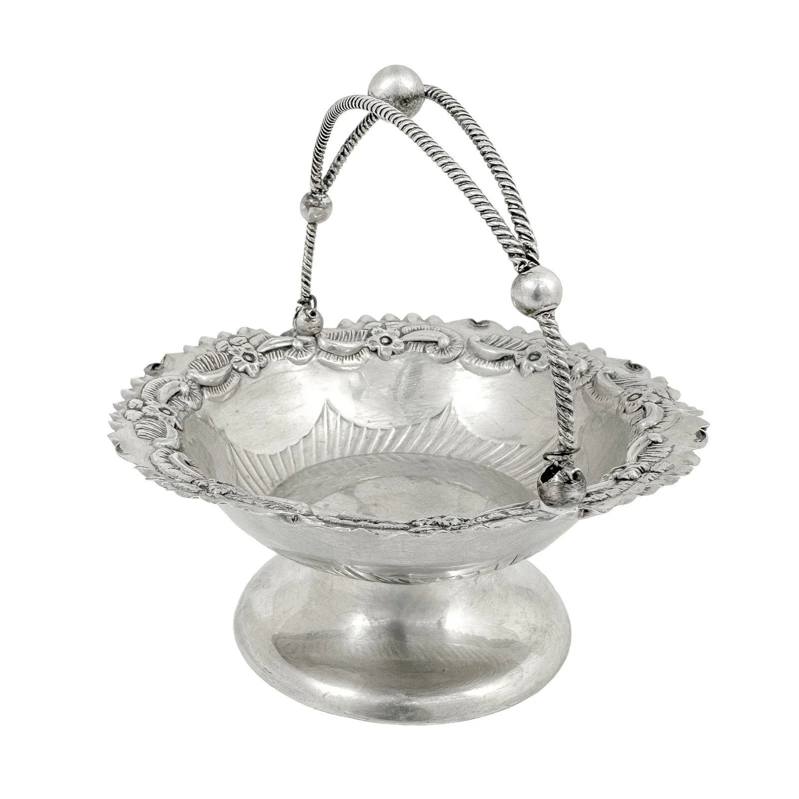 Victorian sterling silver sweetmeat dish / bonbon basket
