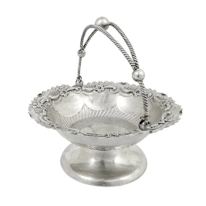Victorian sterling silver sweetmeat dish / bonbon basket