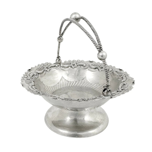Victorian sterling silver sweetmeat dish / bonbon basket