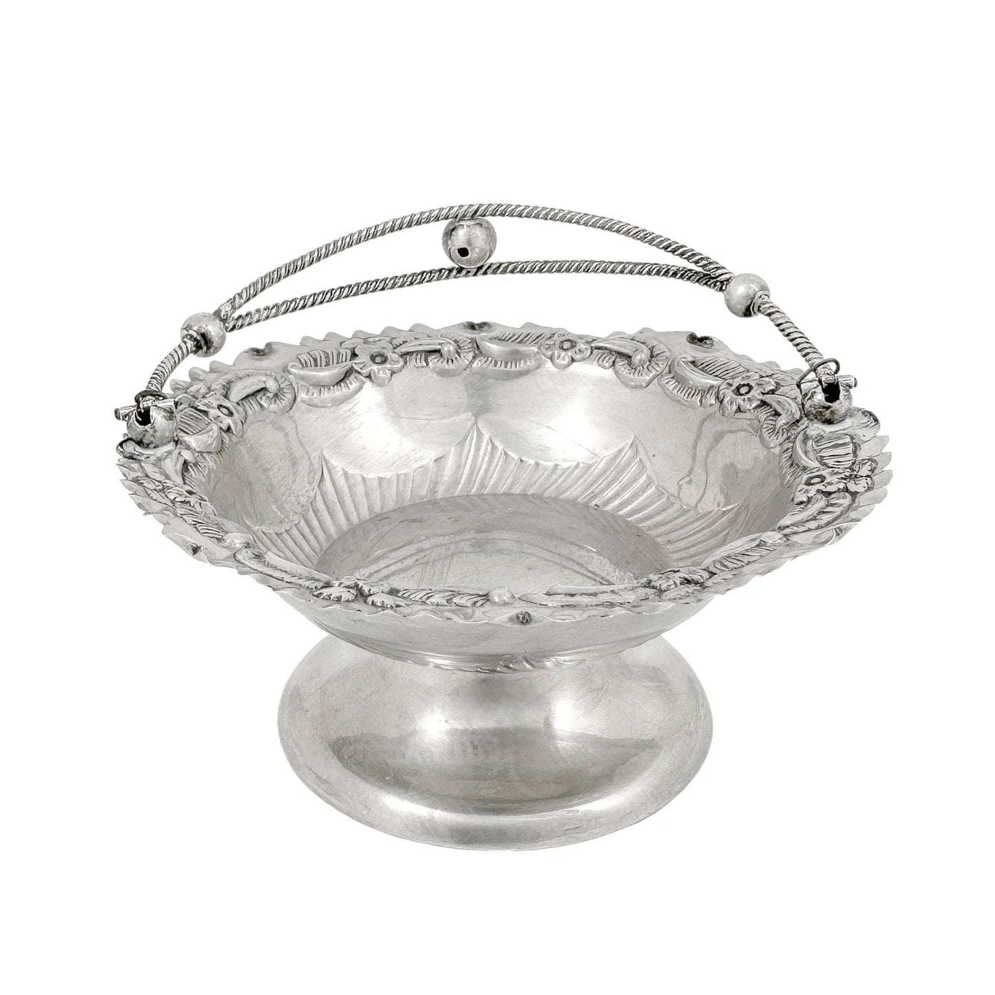 Victorian sterling silver sweetmeat dish / bonbon basket