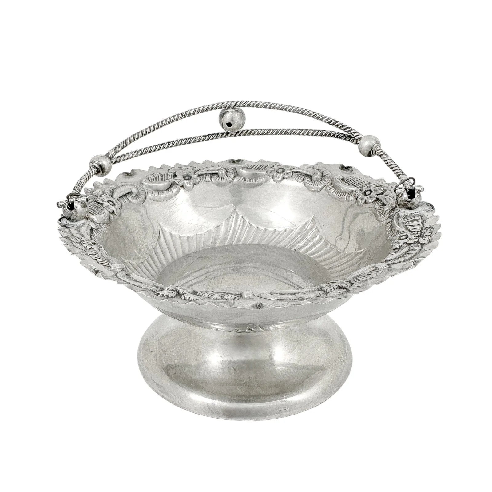 Victorian sterling silver sweetmeat dish / bonbon basket