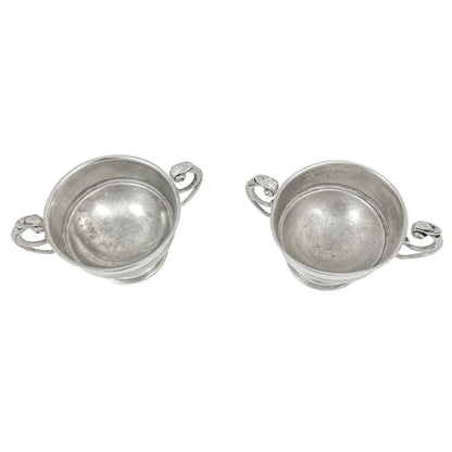 Pair of sterling silver Edwardian two handled bowls / trophy cups