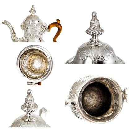 George III sterling silver pear-shaped Rococo coffeepot, 1767