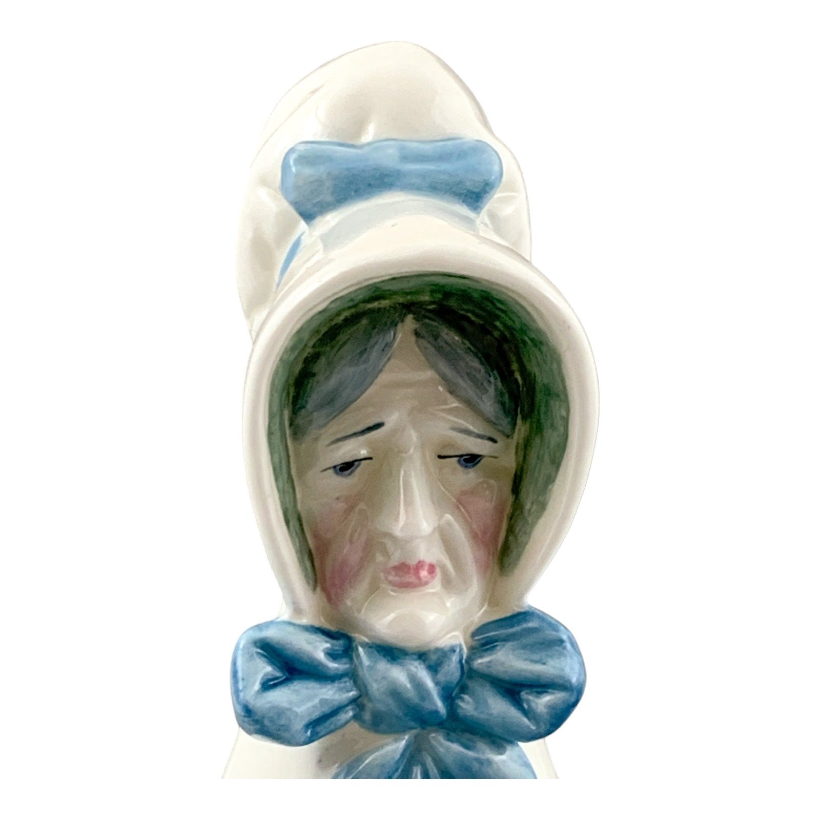 Vintage Royal Worcester porcelain candle snuffer - "Old Woman"
