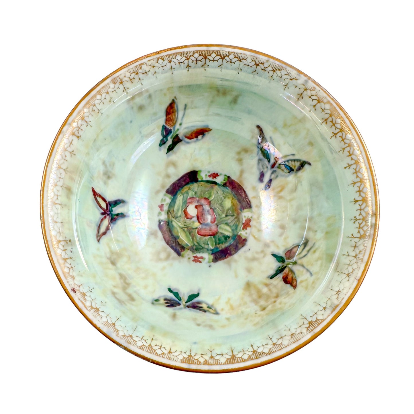 1920's Wedgwood Daisy Makeig-Jones lustre porcelain butterfly bowl, design Z4830/H