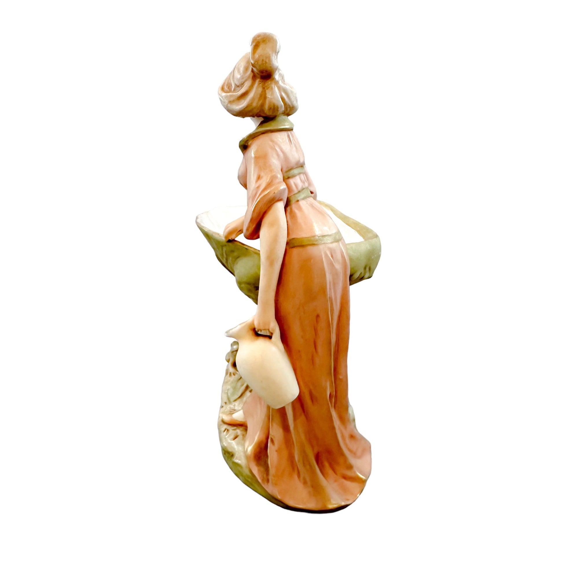 Royal Dux Art Nouveau figural epergne / posy holder figurine
