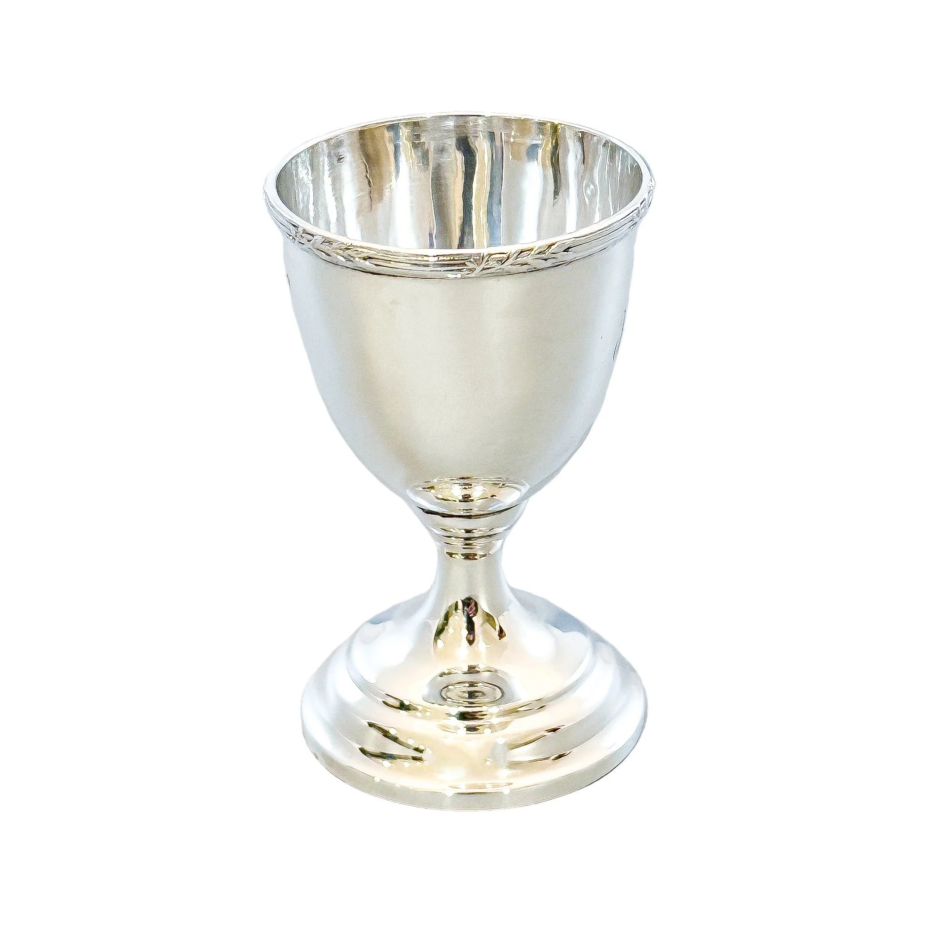 Edwardian sterling silver egg cup / shot glass / Christening or Kiddush cup