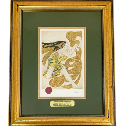 Léon Bakst 1866-1924 limited edition print Costume for Beotian woman, design for “Narcisse”, 1911 for Les Ballets Russes de Serge Diaghilev
