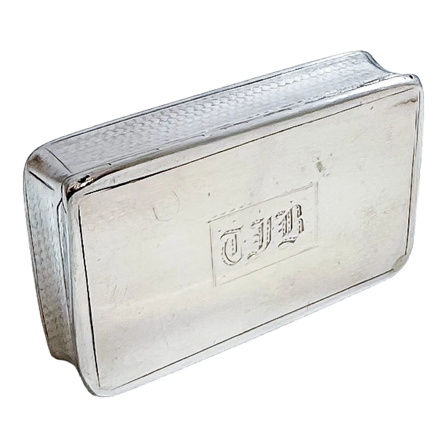 Large mid-Victorian gilt silver snuff box with engine-turned body