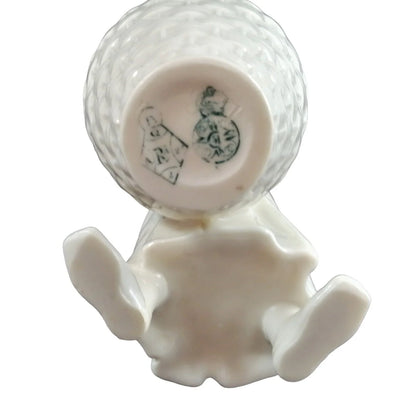 Victorian Royal Worcester "Kate Greenaway" porcelain figurine of young girl with basket modelled by James Hadley