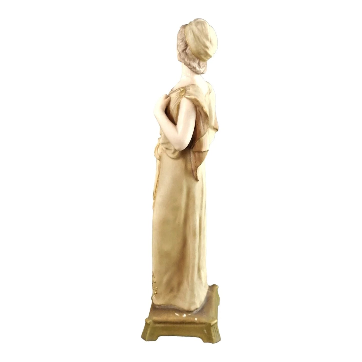 Art Nouveau Royal Vienna porcelain figurine of young woman water carrier holding a jar, model 1412