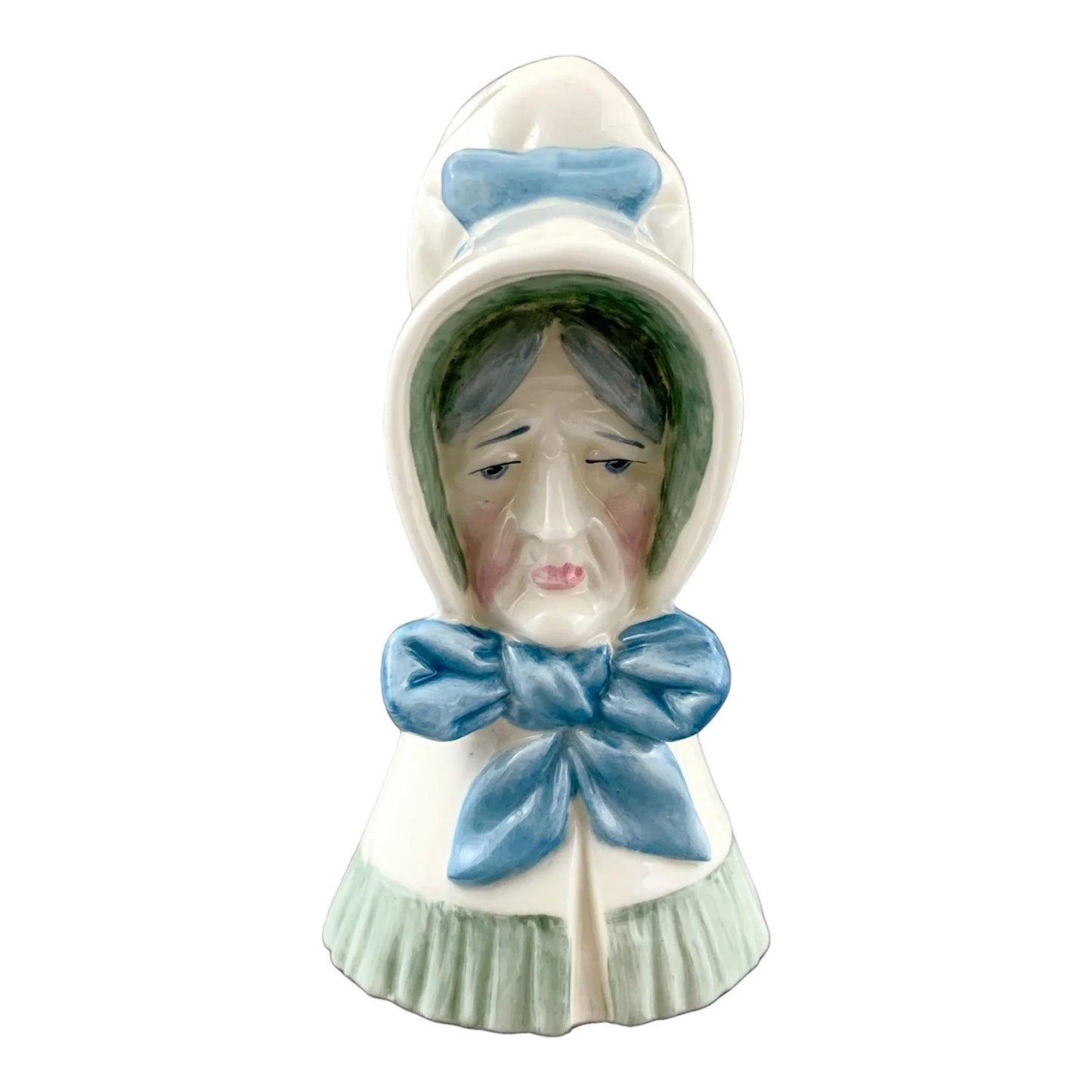Vintage Royal Worcester porcelain candle snuffer - "Old Woman"