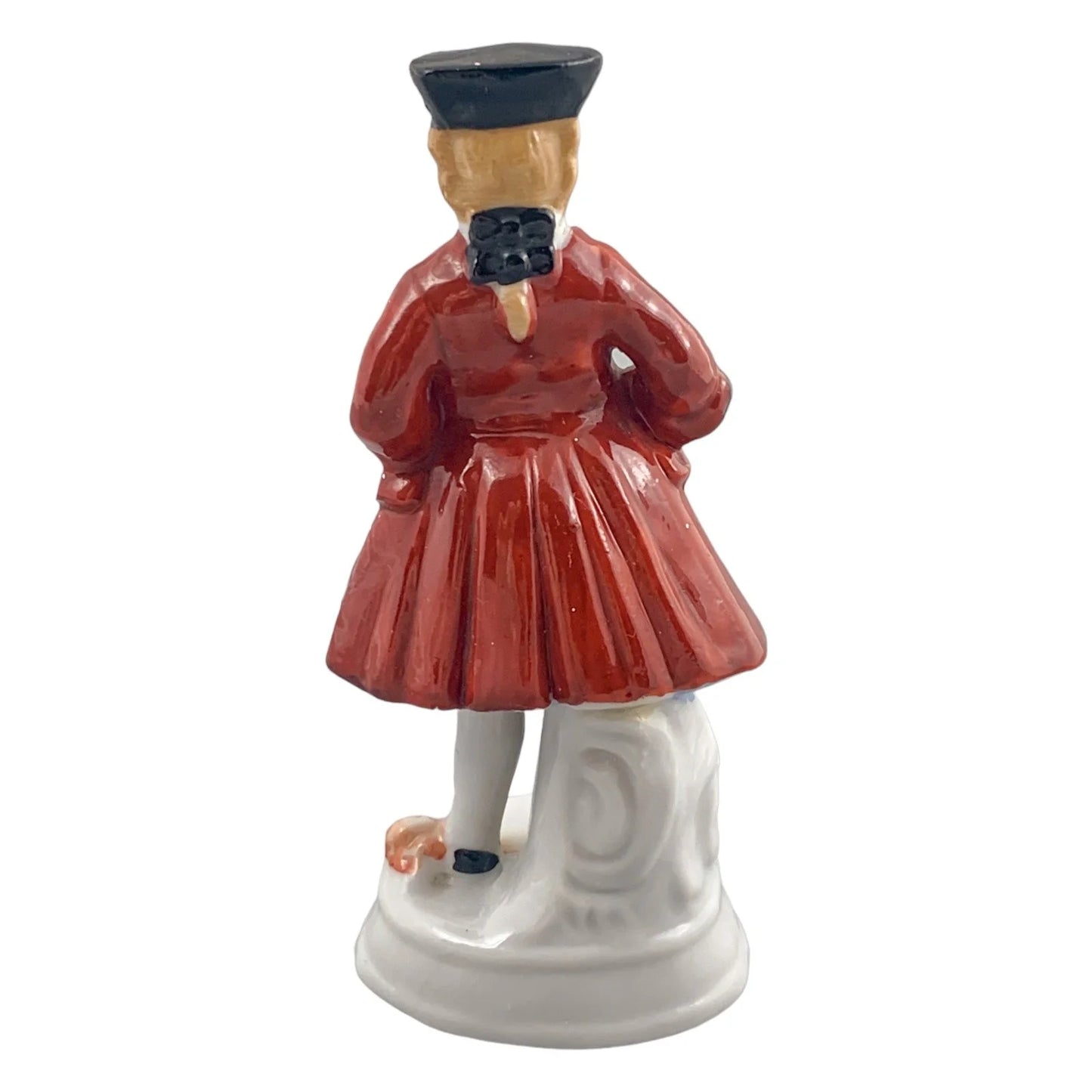 German porcelain matching figurines – Georgian gentleman and lady on gilded bases