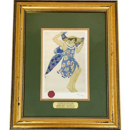 Léon Bakst 1866-1924 limited edition print Costume for Beotian man, design for “Narcisse”, 1911 for Les Ballets Russes de Serge Diaghilev