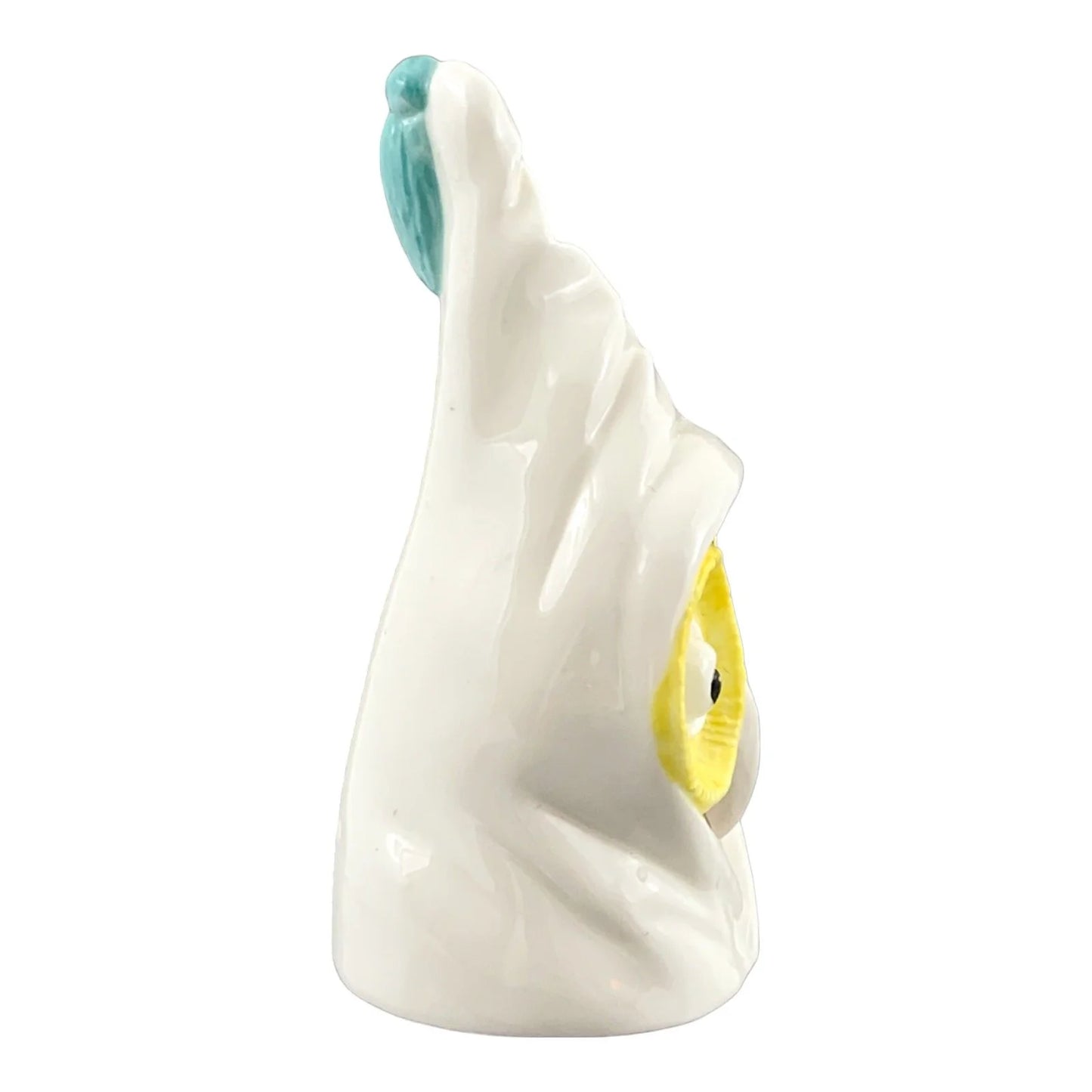 Vintage hand painted Royal Worcester porcelain candle snuffer surprised "Owl"