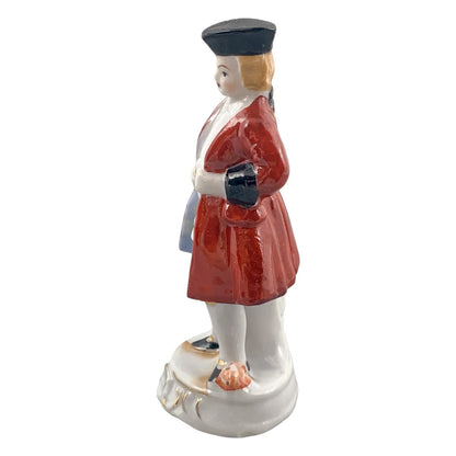 German porcelain matching figurines – Georgian gentleman and lady on gilded bases