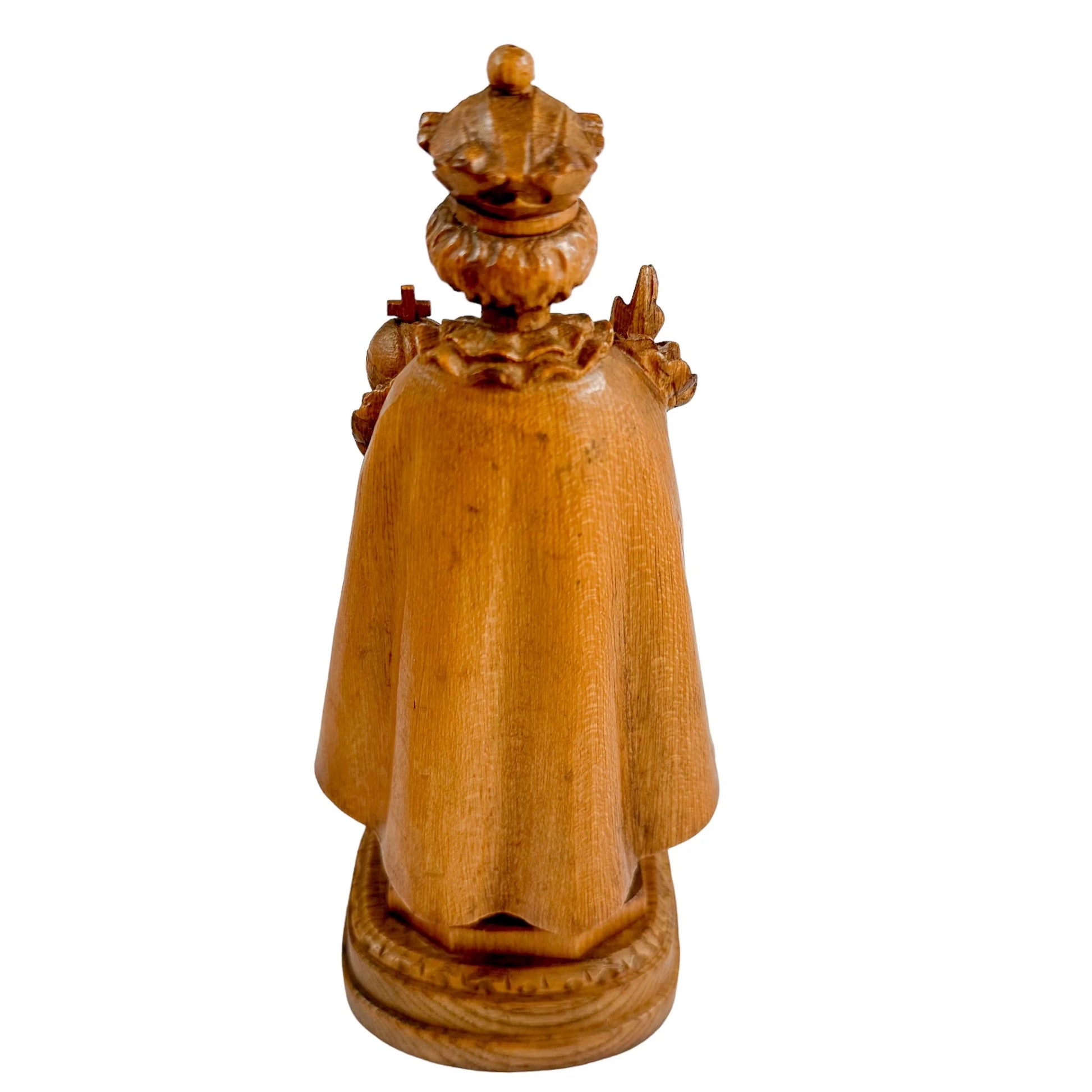 19th century carved oak figurine model of the Infant Jesus of Prague