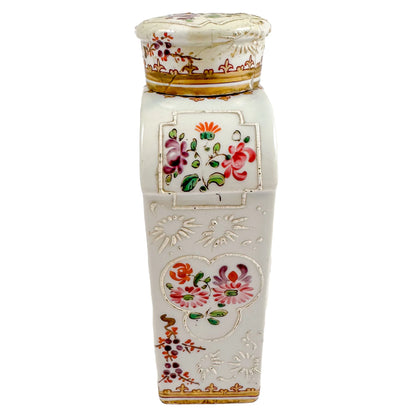 1870's Porcelain de Paris "Chinese export" Duke of Sutherland armorial tea cannister
