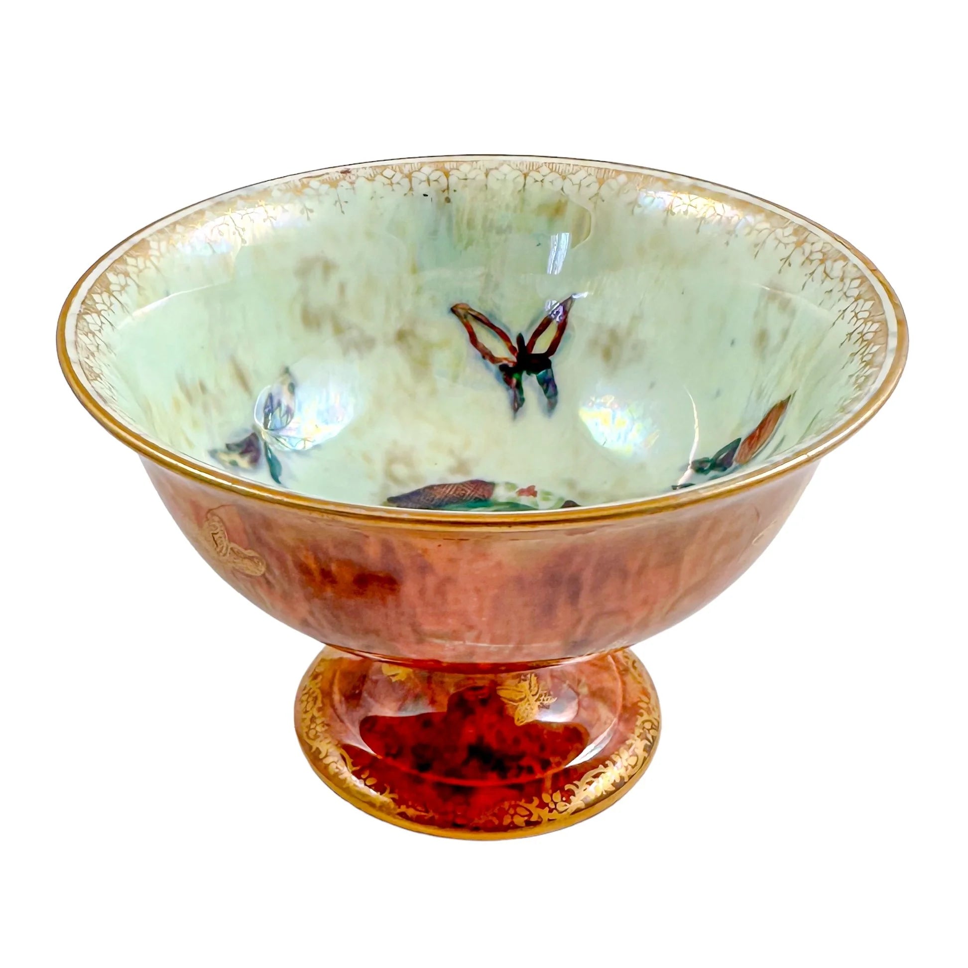 1920's Wedgwood Daisy Makeig-Jones lustre porcelain butterfly bowl, design Z4830/H