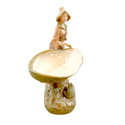 Royal Dux Art Nouveau figural epergne / posy holder figurine