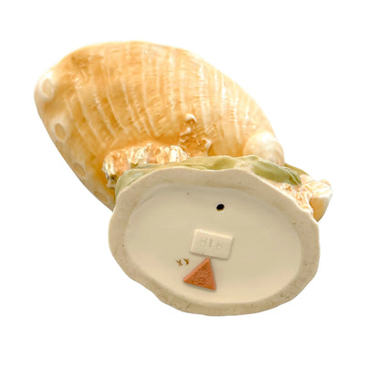 Art Nouveau Royal Dux porcelain "Maiden leaning on shell" vide poche