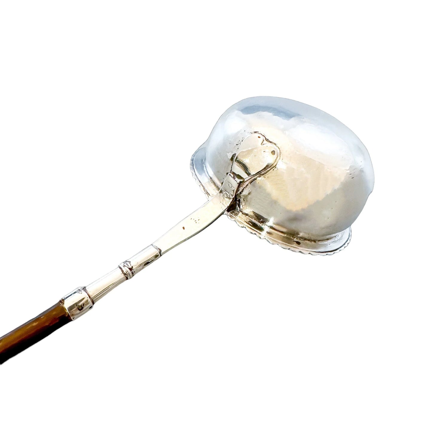 Sterling silver Georgian toddy / punch ladle with twist handle