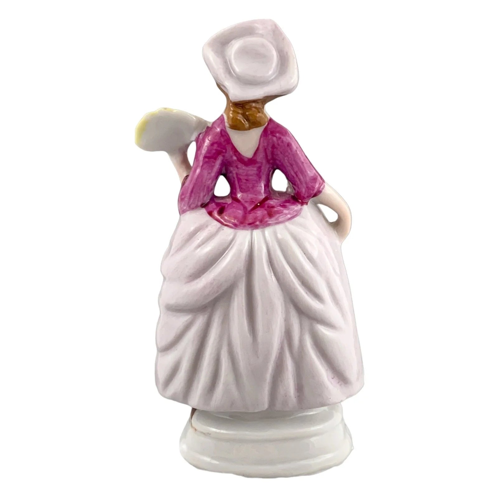 German porcelain matching figurines – Georgian gentleman and lady on gilded bases