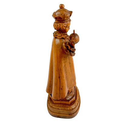 19th century carved oak figurine model of the Infant Jesus of Prague