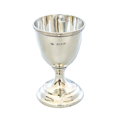 Edwardian sterling silver egg cup / shot glass / Christening or Kiddush cup