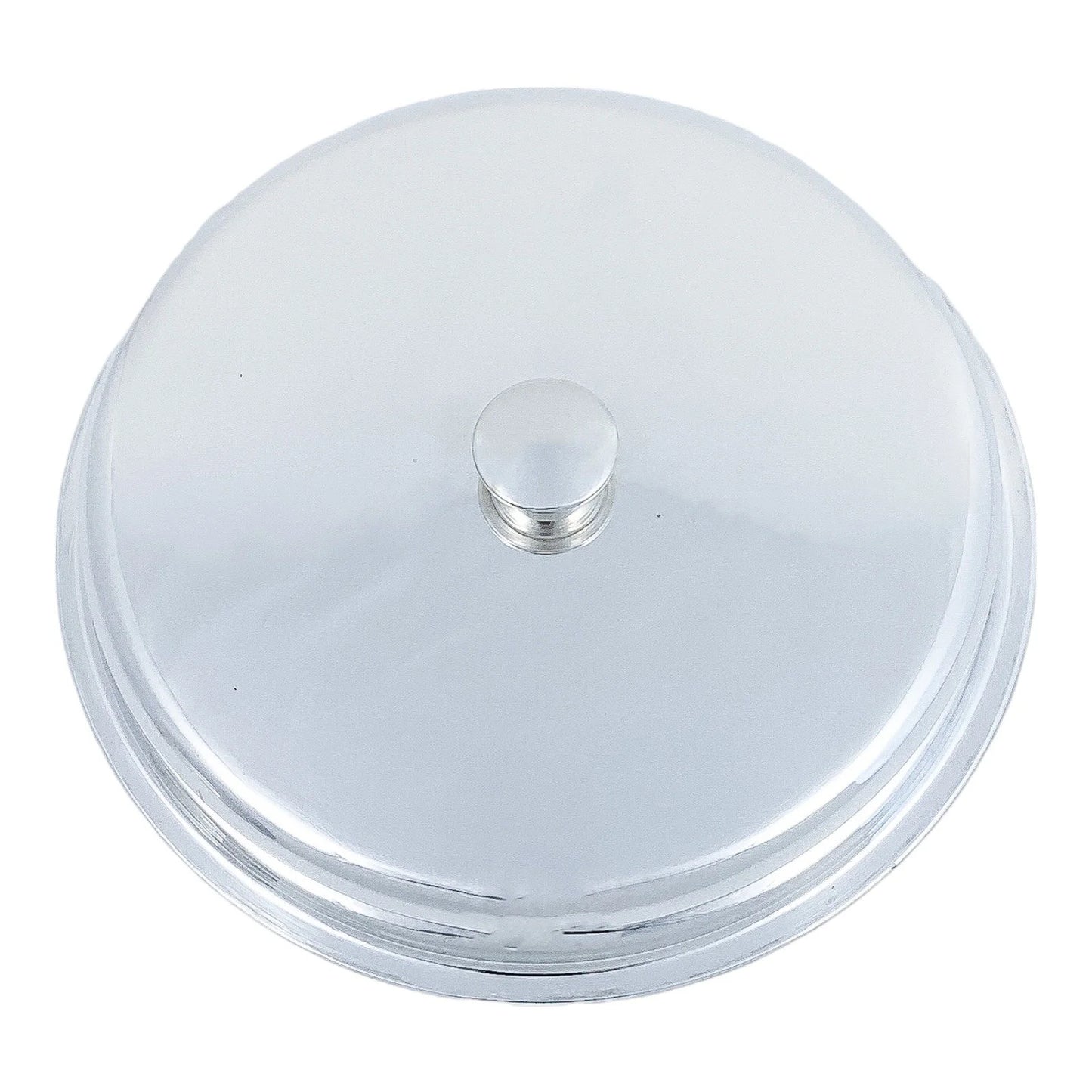 Art Deco silver plated round entrée serving tureen dish with original liner, Goldsmiths Co