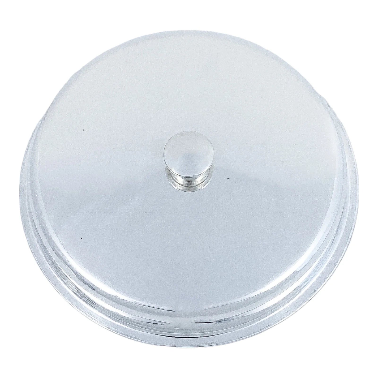 Art Deco silver plated round entrée serving tureen dish with original liner, Goldsmiths Co