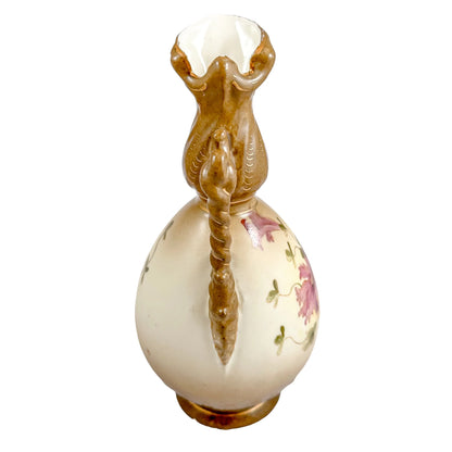 Art Nouveau Ernst Wahliss for Turn Vienna double gourd floral pitcher