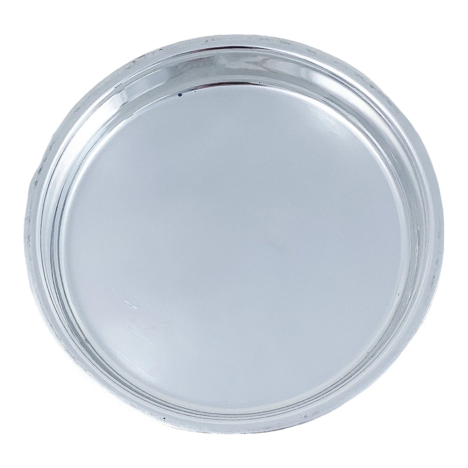 Art Deco silver plated round entrée serving tureen dish with original liner, Goldsmiths Co