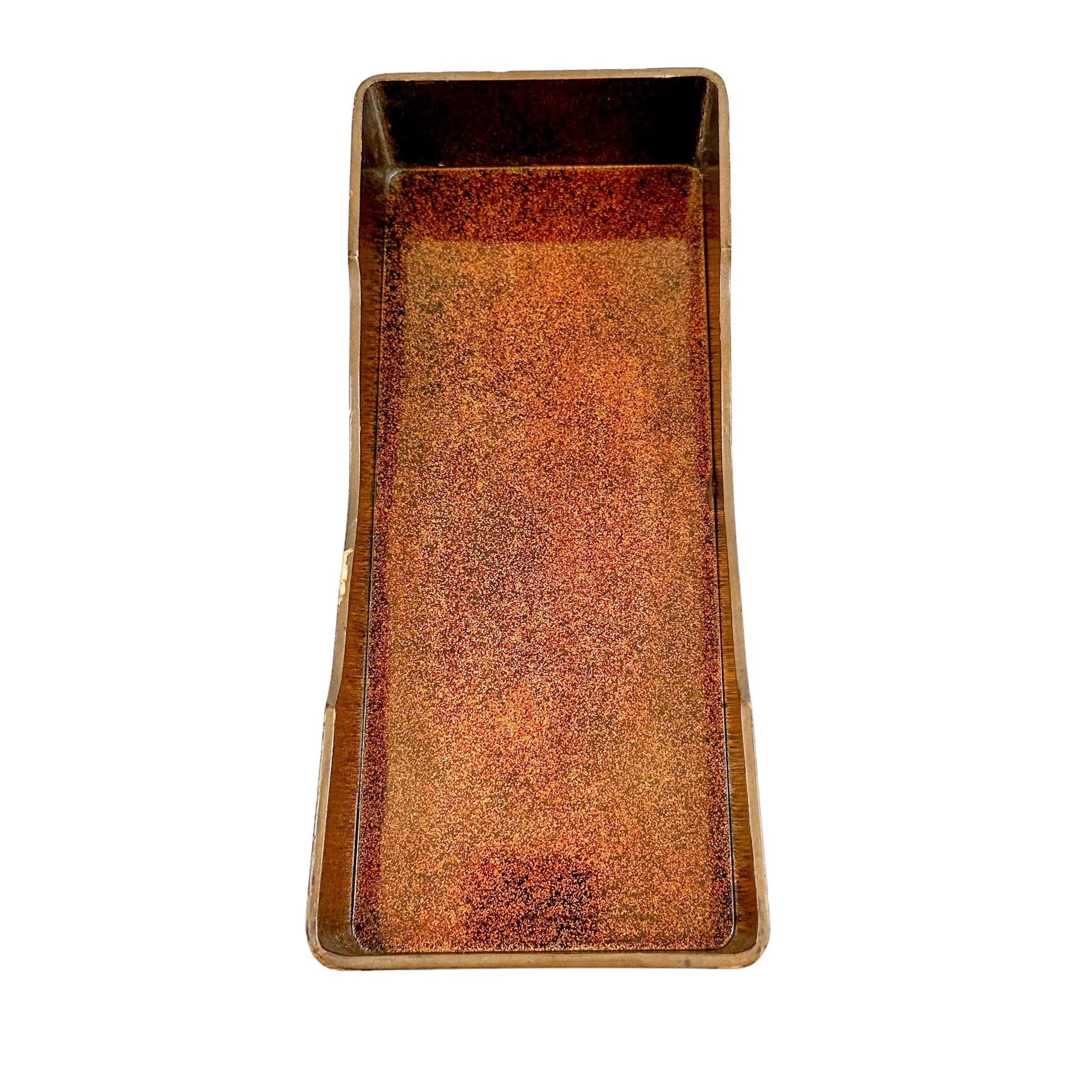 Japanese Meiji black lacquer document box, gold takamaki-e crane and bird of prey design