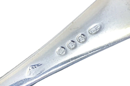 Silver plated Art Nouveau fish cutlery set for 6 people with high-relief scrolls and vacant cartouches