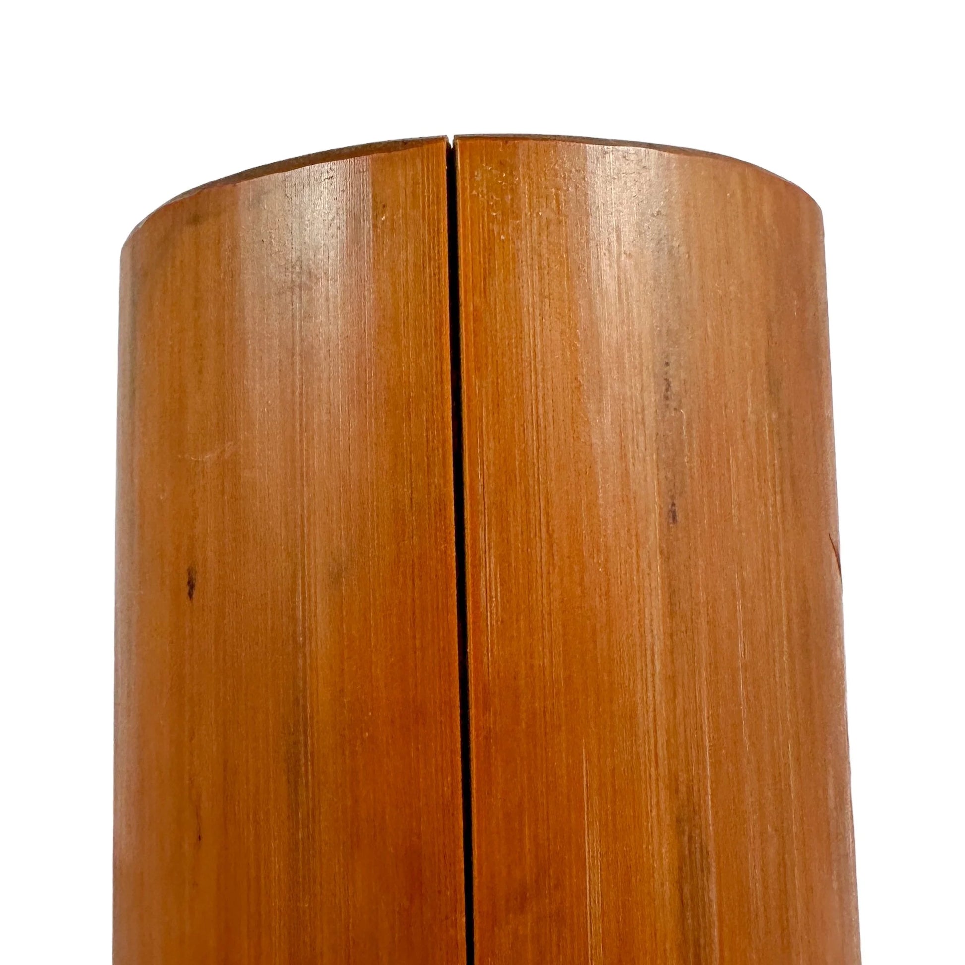 19th century Japanese Daoist cylindrical bamboo brush pot / bitong