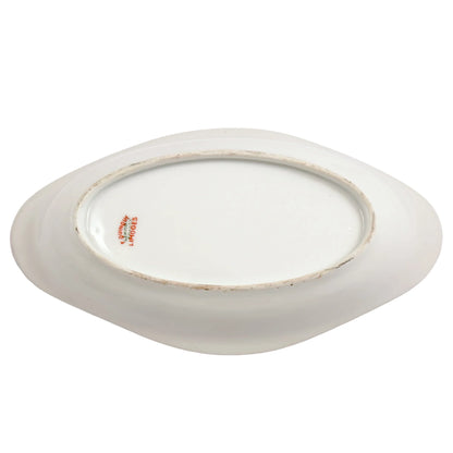Vintage French Limoges porcelain candy dish with paradise bird motif