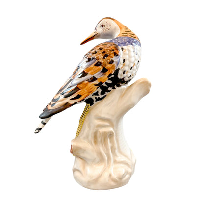 Pair of French 19th century Sèvres style porcelain Hoopoe bird figurines