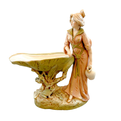 Royal Dux Art Nouveau figural epergne / posy holder figurine