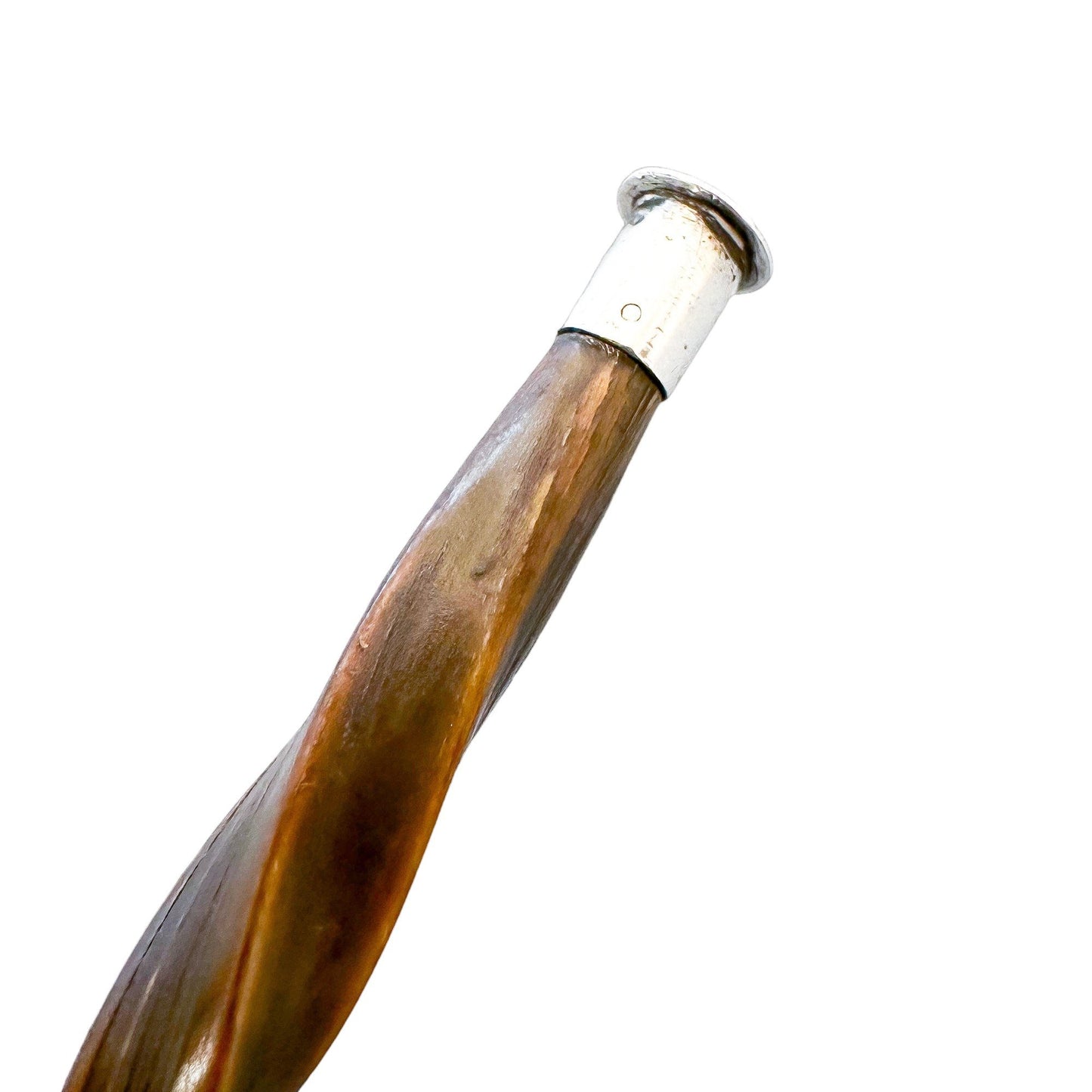 Sterling silver Georgian toddy / punch ladle with twist handle
