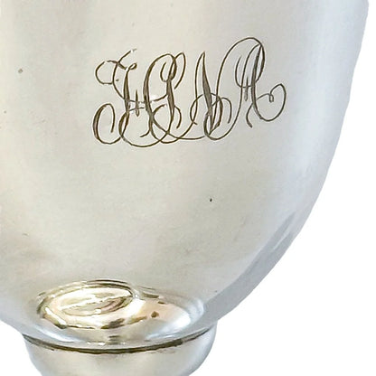 Edwardian sterling silver egg cup / shot glass / Christening or Kiddush cup