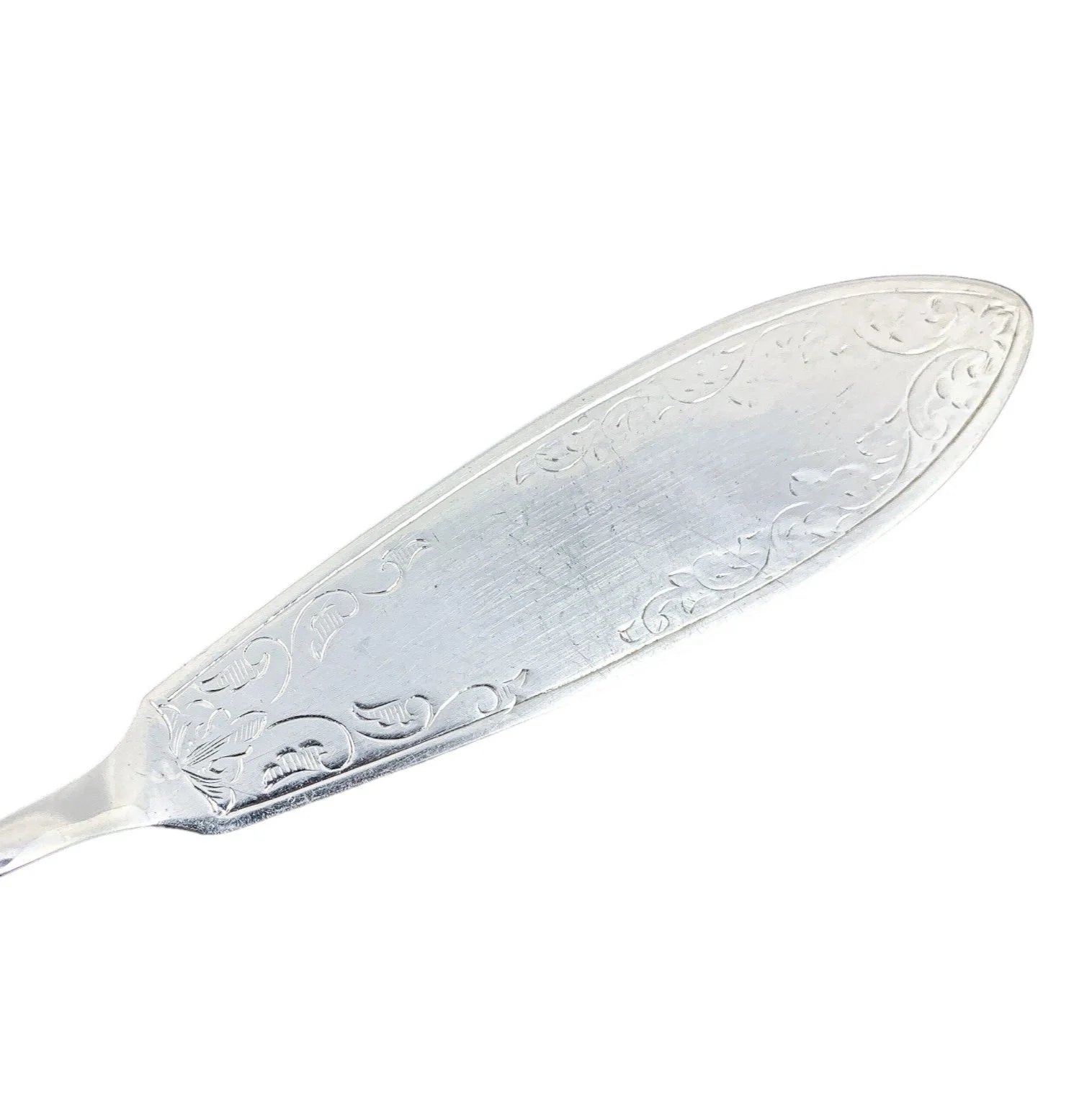 Silver plated Art Nouveau fish cutlery set for 6 people with high-relief scrolls and vacant cartouches