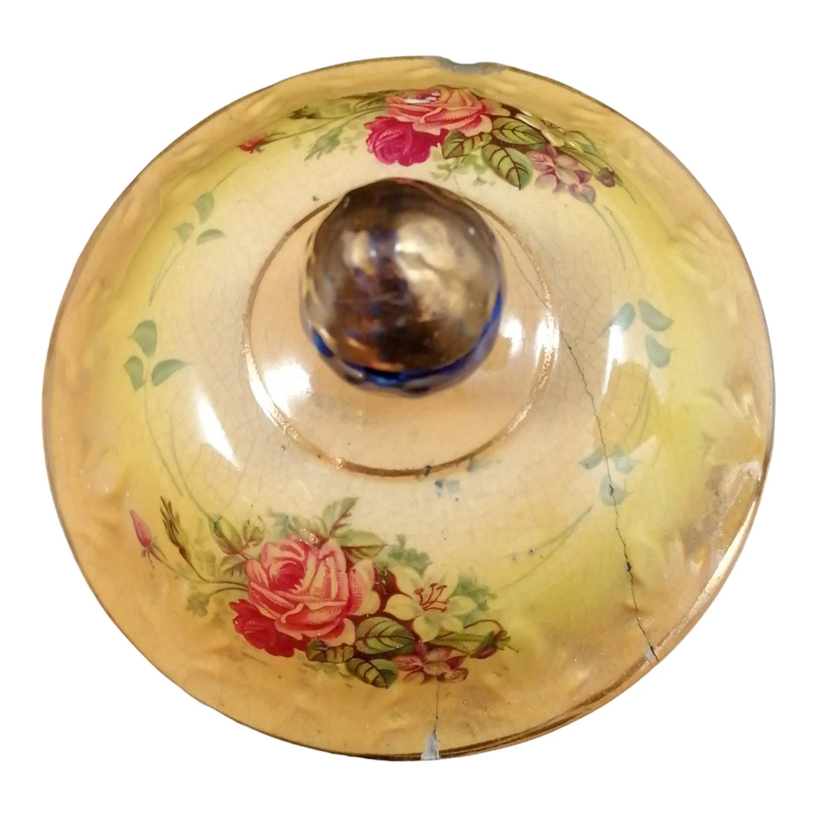 Pair of mid-19th Century KPM floral porcelain gilt lidded urns/vases in Neoclassical style